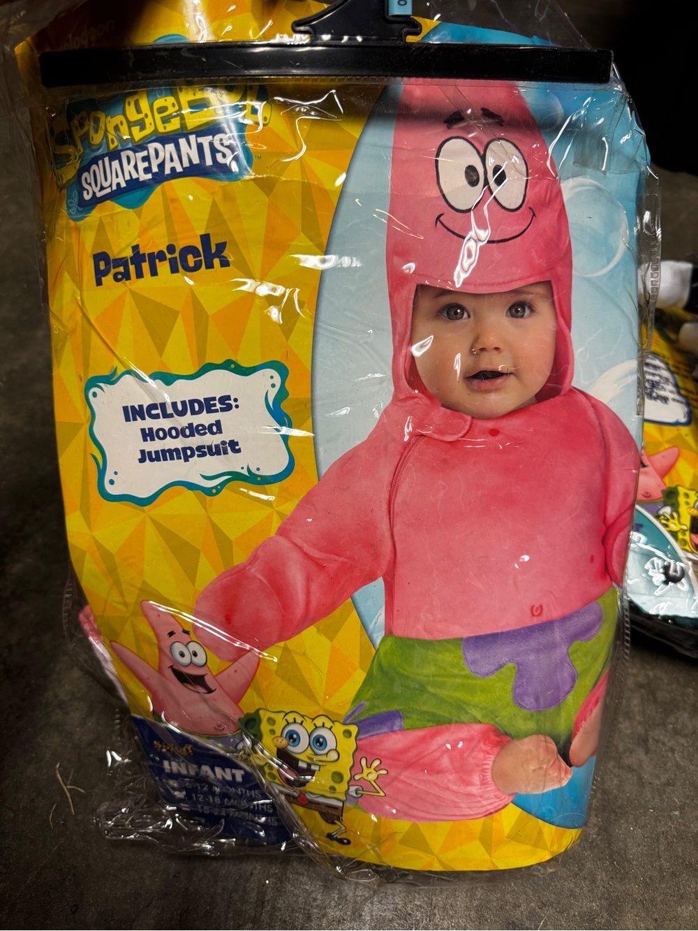 SpongeBob SquarePants Patrick Infant Hooded Jumpsuit - Pink/Green/Purple